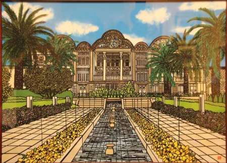 نقاشی باغ ارم